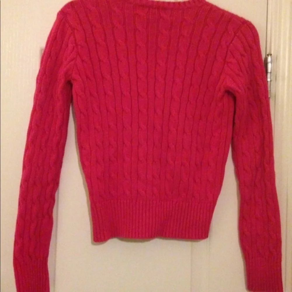 Pink knit Ralph Lauren girls cardigan sweater